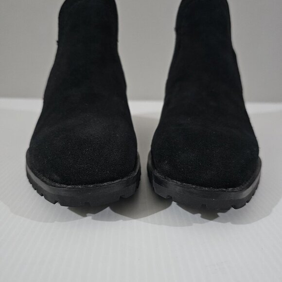 NEW Blondo Sandra Ankle Bootie Womens 7 Black Suede Waterproof Chelsea Winter - Picture 5 of 13